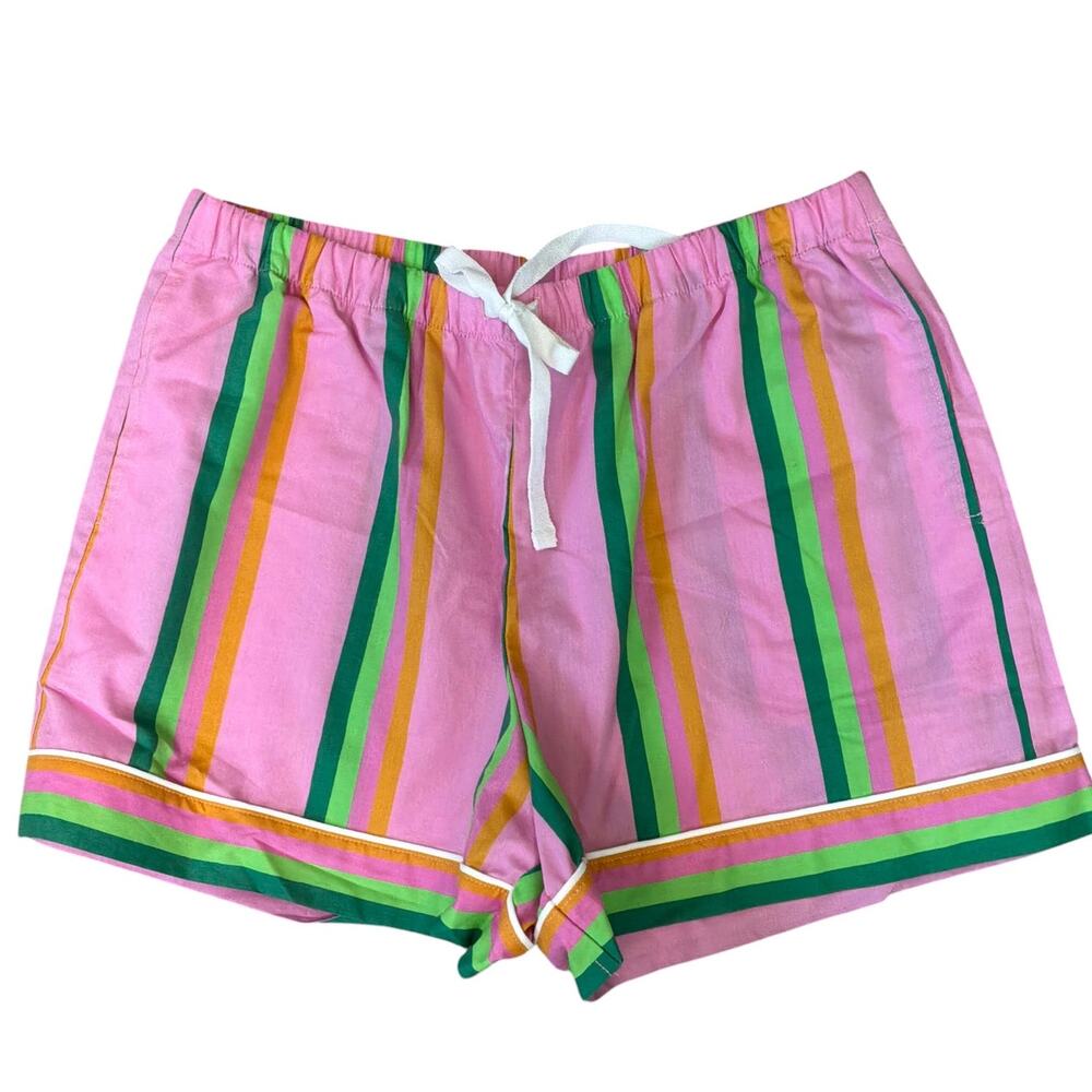 NWOT Bedhead 100% Organic Cotton Pineapple Cabana Stripe Shorty Pajama Set Small - Picture 4 of 6
